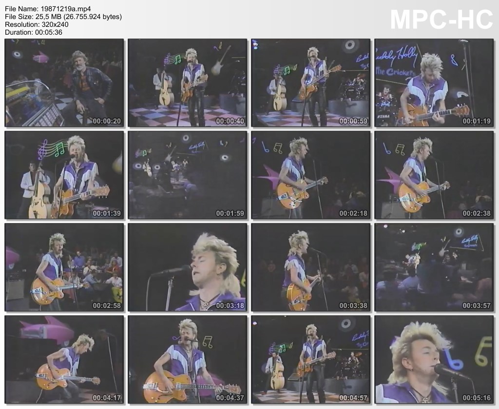 19 December 1987 Brian Setzer at Buddy Holly Tribute