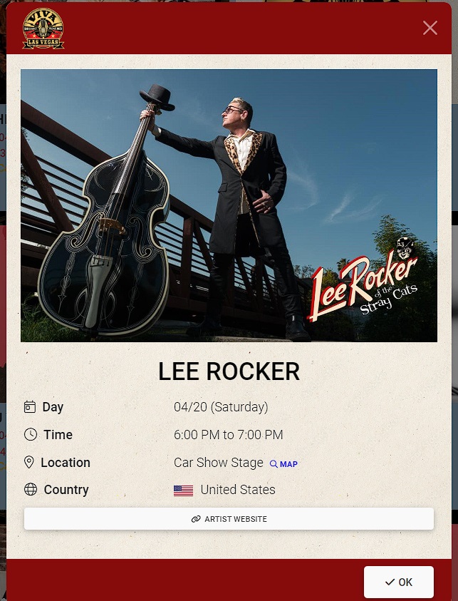Lee Rocker at Viva Las Vegas