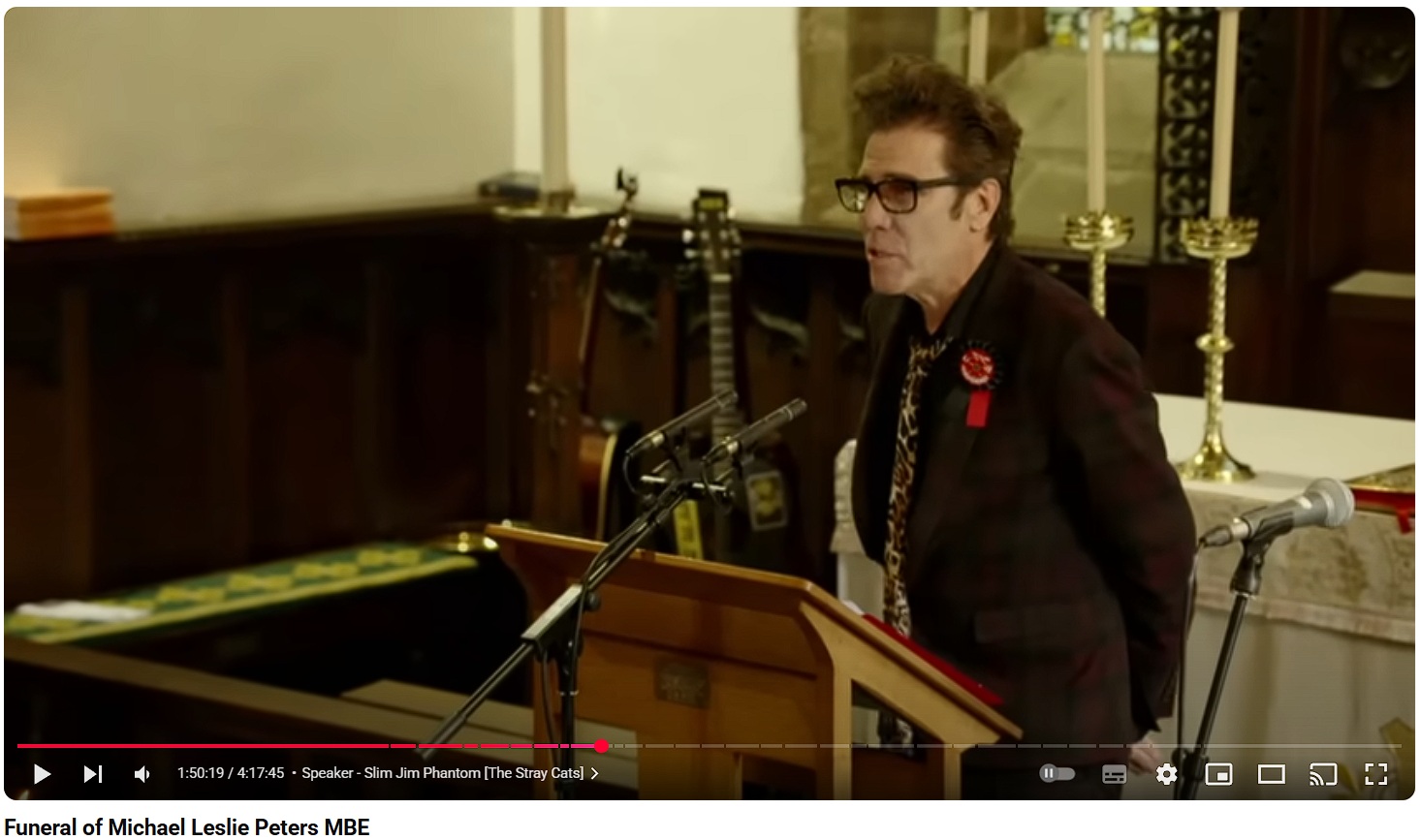 Slim Jim guest at Mike Peters Memorial Service