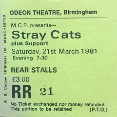 Ticket stub 21 March 1981