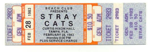 Ticket for 28 February 1983