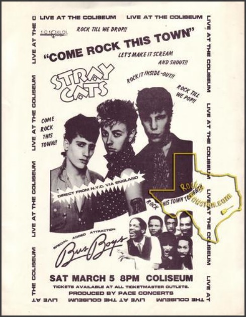 Stray Cats March 5, 1983 flyer